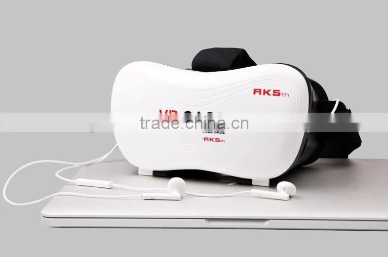 3D VR Fifth Generation Virtual Reality Glasses Innovative Design Fit for IOS, Android phones Series within 3.5~6.0 inches