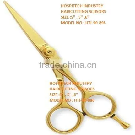HOSPITECH HAIR BLACK COLOR HAIR CUT SCISSORS WITH PACKING POUCH