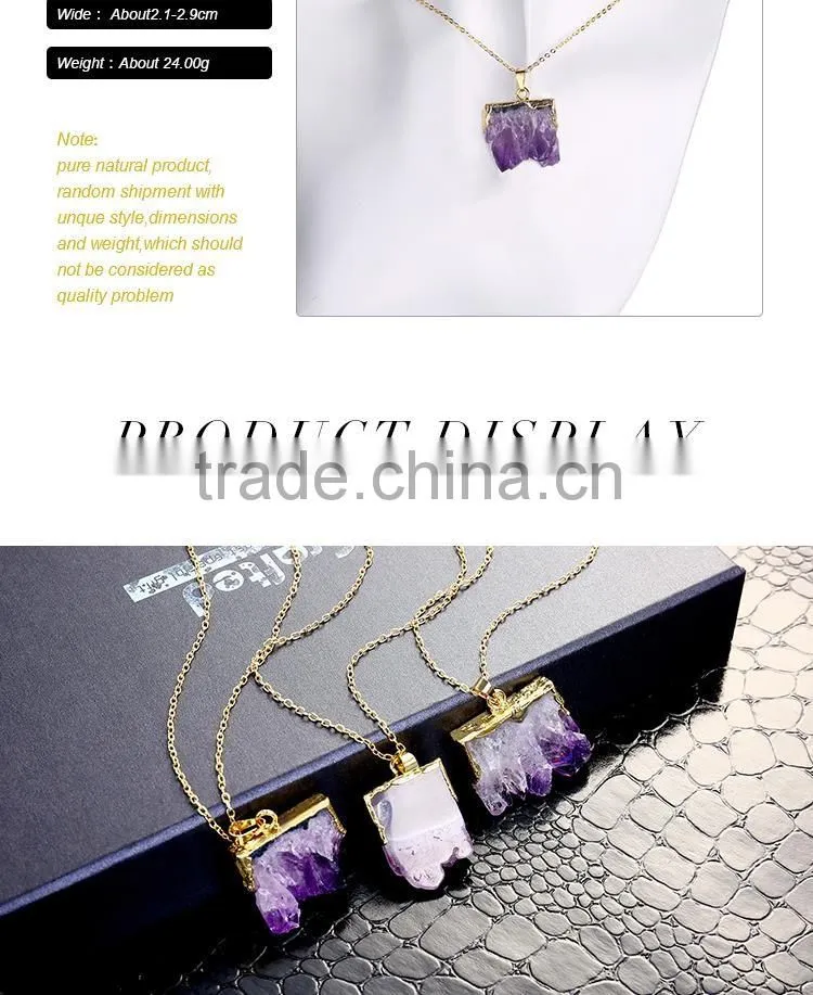 Popular colorful natural crystal necklace