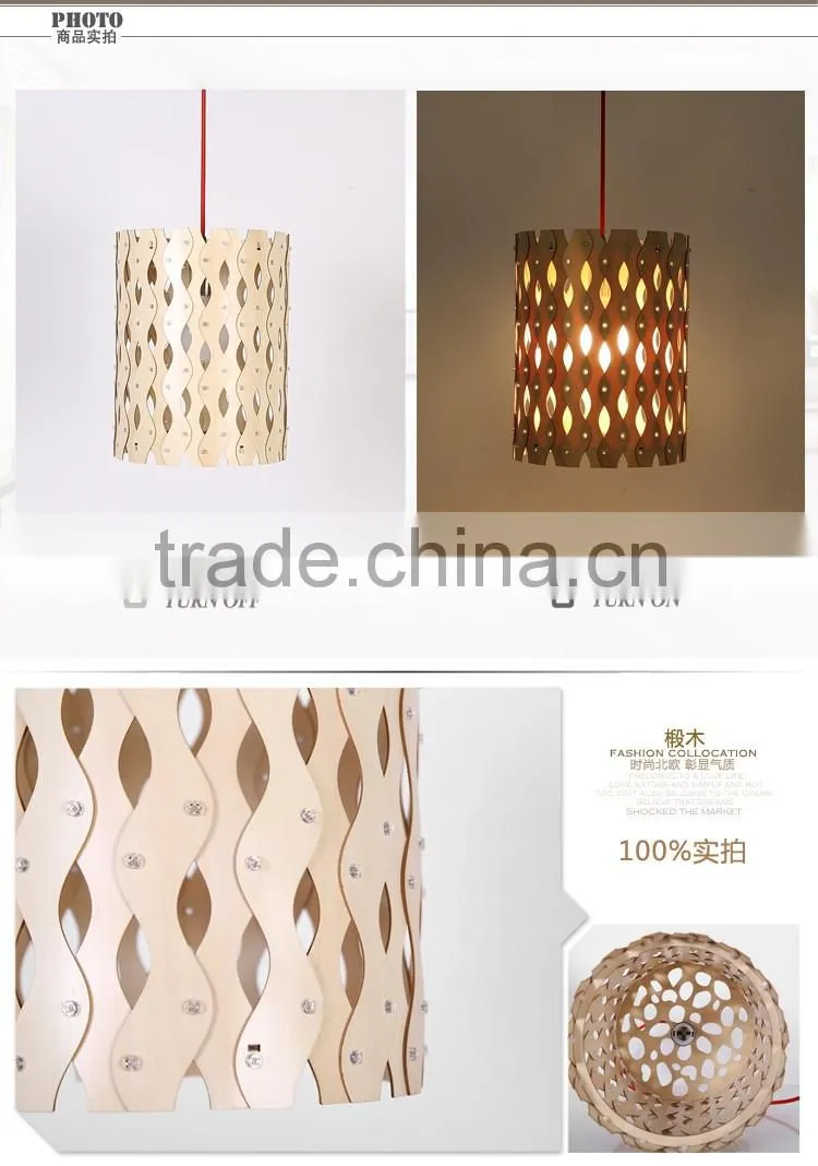 Modern wood pendant light chinese lantern pendant lighting JK-8005B-21 LED pendant Light