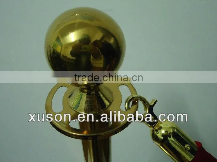 gold Round ball rope barrie with red carpet for wedding