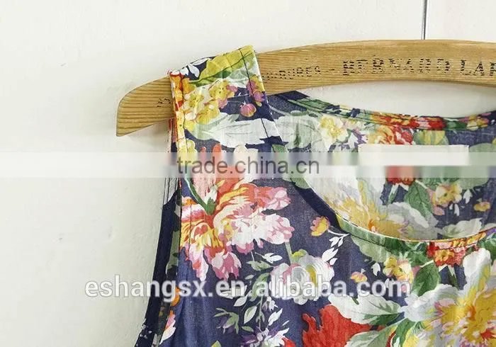 100% cotton floral printed fashion lady dress