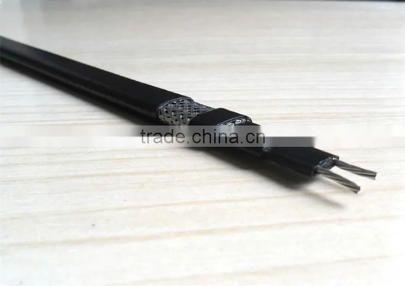 13mm 230V PE outer jacket non-toxic self regulating heating cable for drinking water pipe freeze protection
