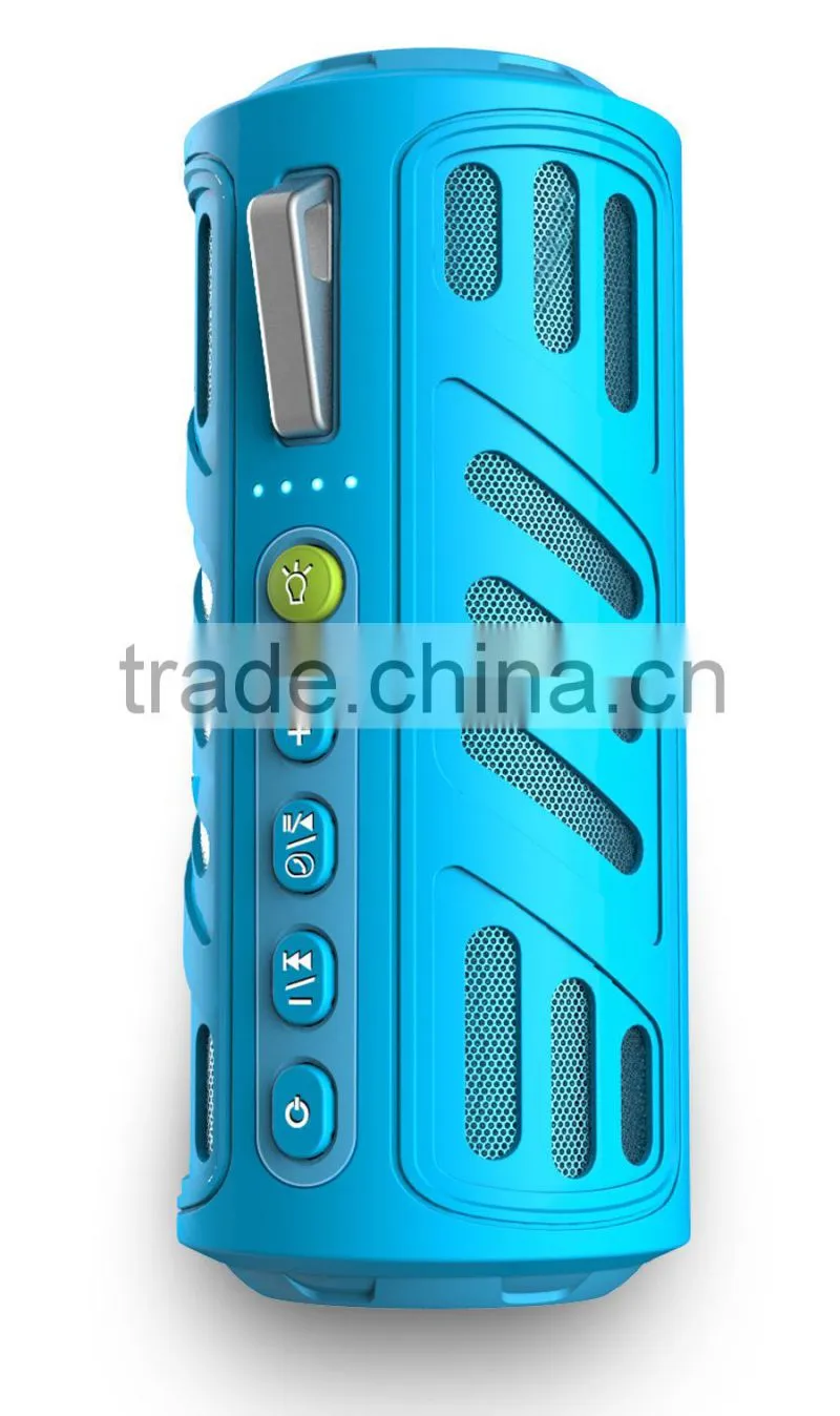 2015 new arrival waterproof, shockproof, dustproof,4000mAh power bank, led torch 5 in 1 multiple bluetooth speaker