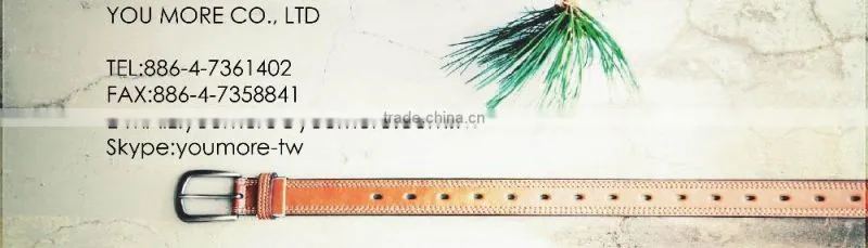 Reversible buckle cowhide leather belt