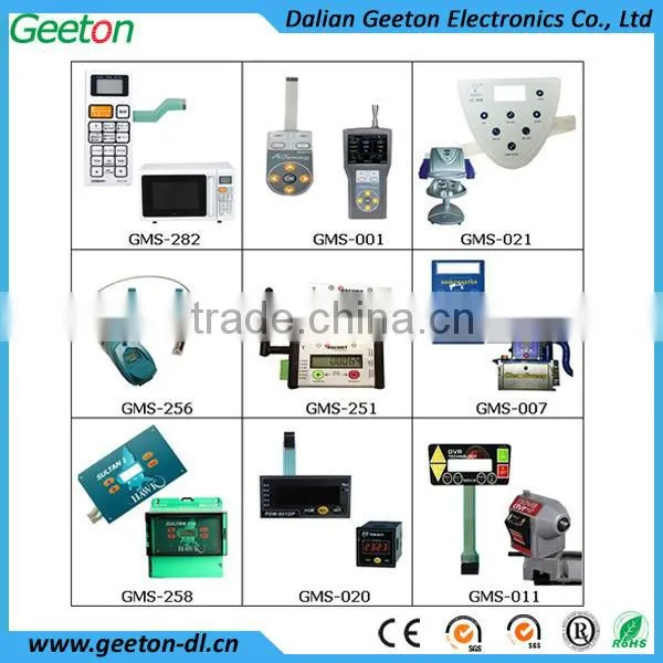 LED Push Button Membrane Switch Panel With 3M467 Self Adhesive