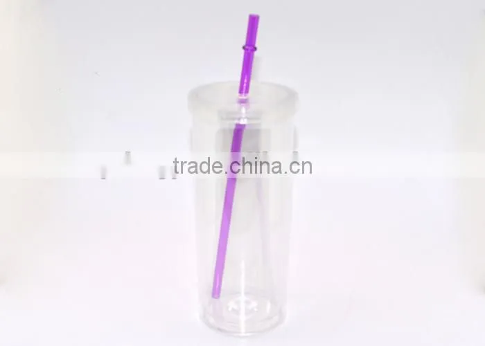Wholesale Promotion Outdoor Travel Plastic Cups With Lid And Straw