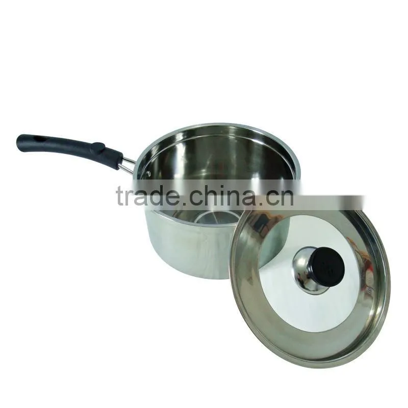 stainless steel 304 nonstick mini kitchen universal pot with seeable glass lid