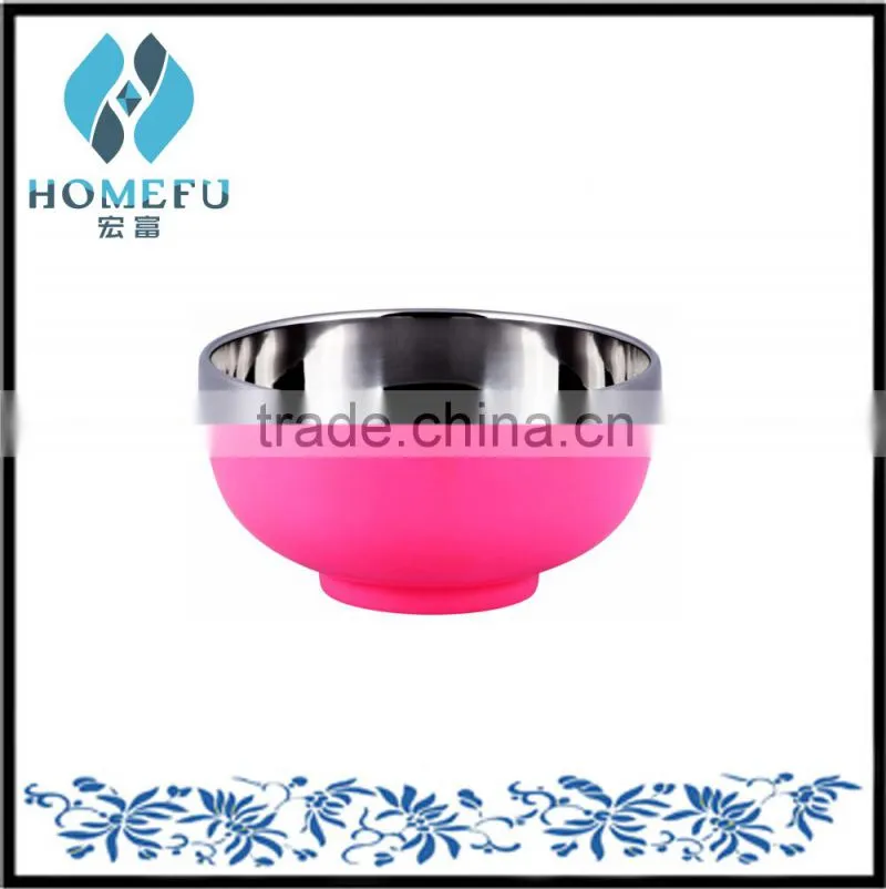 colorful wholesale double wall stainless steel soup bowl as seen tv