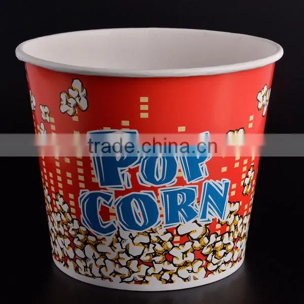 Disposable custom printed popcorn bucket