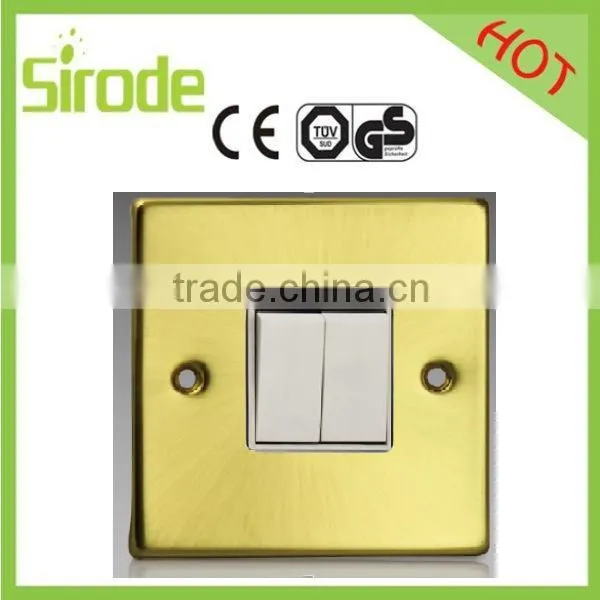 Mechanism life time 40000 time metal panel13A british wall switch and socket