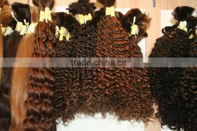 100 human curly hair bulk