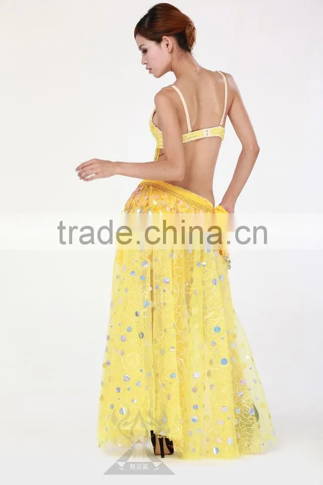 Wuchieal belly dance Bilateral open fork skirt cheap