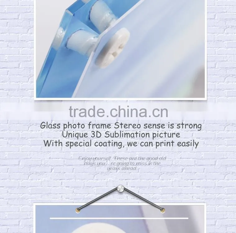 Sunmeta factory directly high quality blank sublimation glass photo frame BL-13