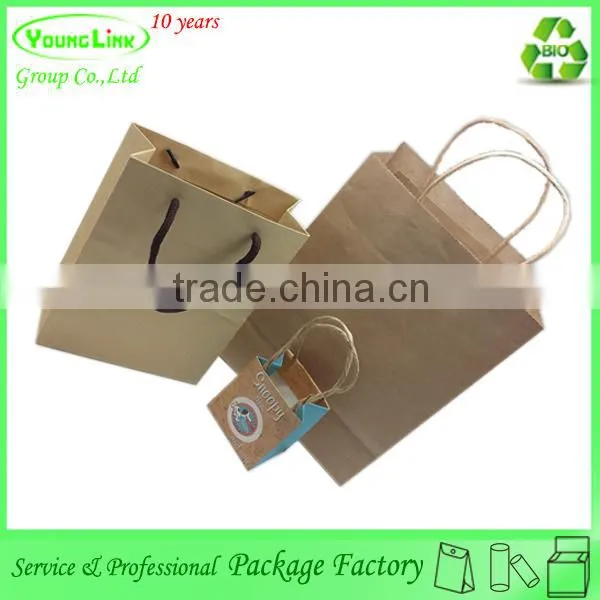Custom printing mini cute kraft paper bag with paper string