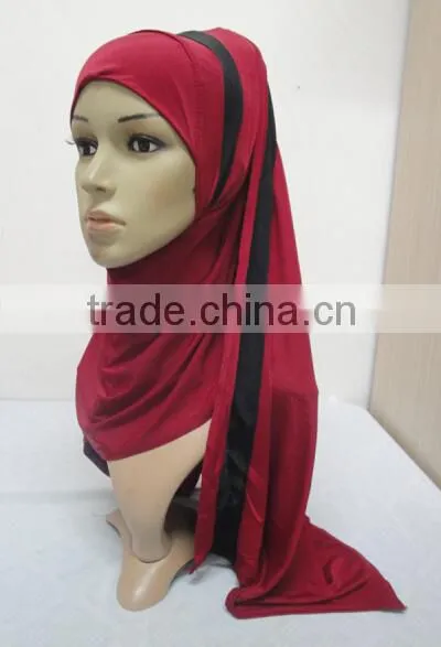 H301 latest one piece instant hijab with shawl,muslim scarf
