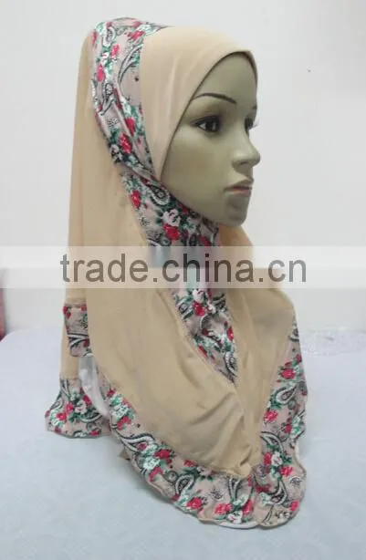 H281 new style one piece hijab with prints