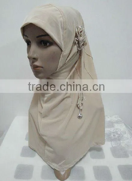 H070 latest muslim hijab with flower
