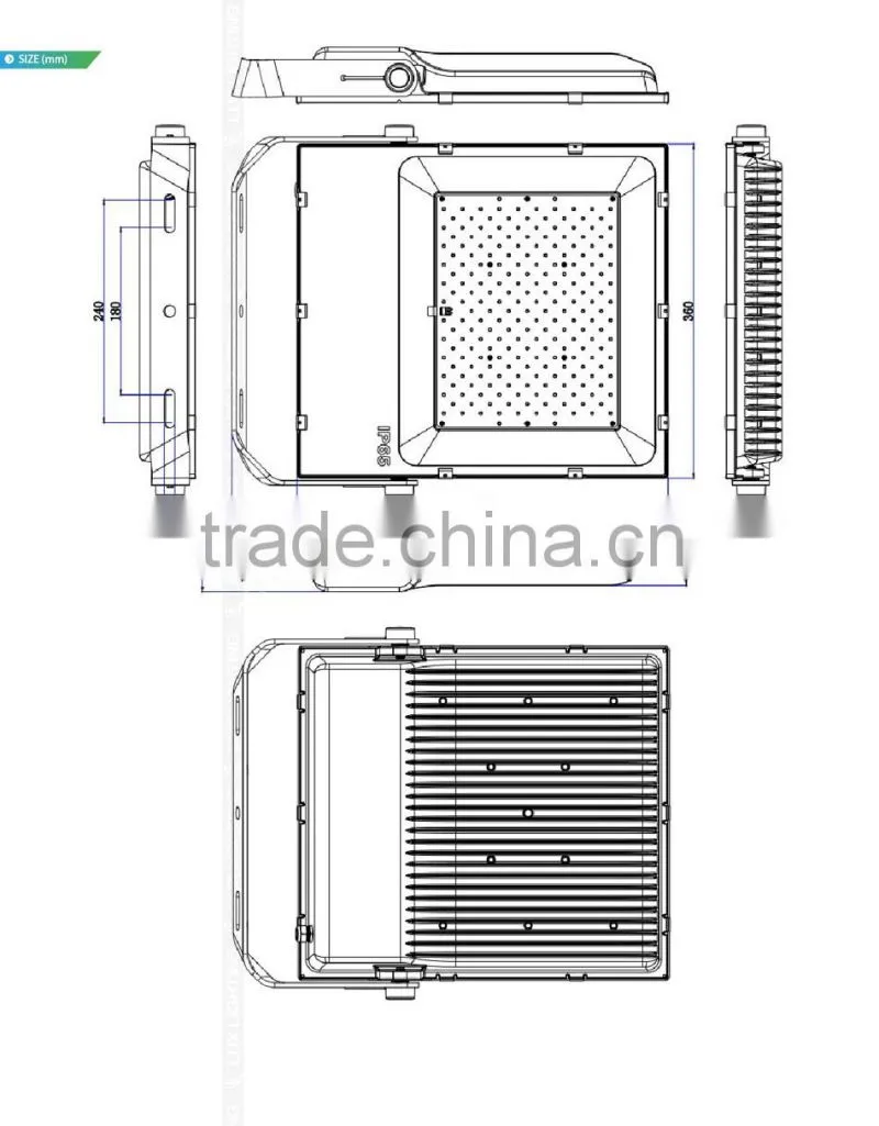 Meanwell Driver, Promotional Price, CE ROHS Approved, Free Lighting Design, 5 Years Warranty 200W LED Flood Lights