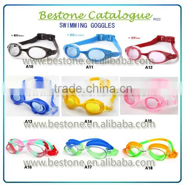 2015 anti-fog silicone best price PC lens professional swimming goggles with exquisite design
