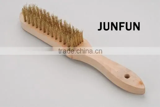 schima wooden handle brush brass wire superba brush
