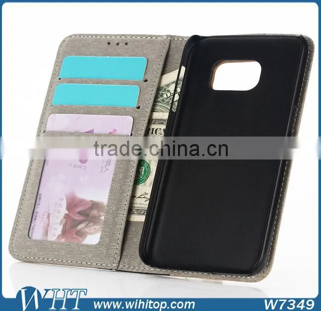 Wooden Wallet Leather Case for Samsung Galaxy S7, for S7 Case