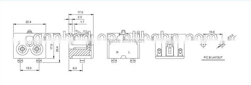 IEC 60320 Mickey C6 inlet socket