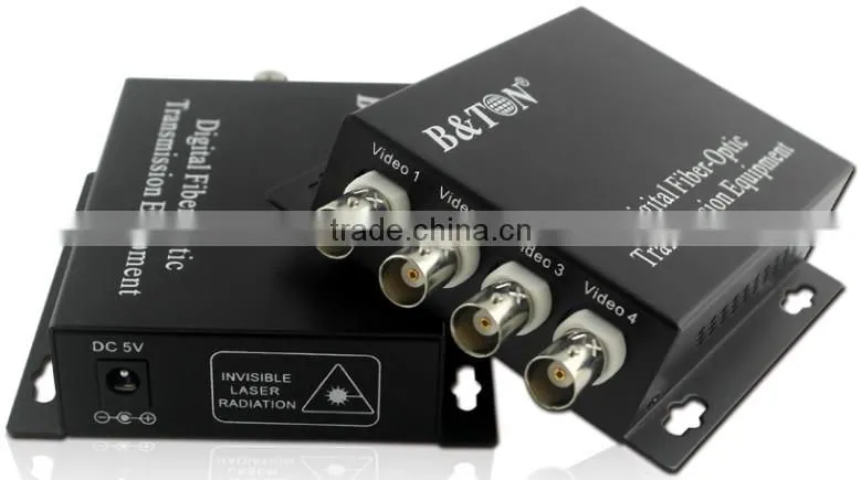 4ch Analog Video 1RS485 Data 20km Fiber Optical Video