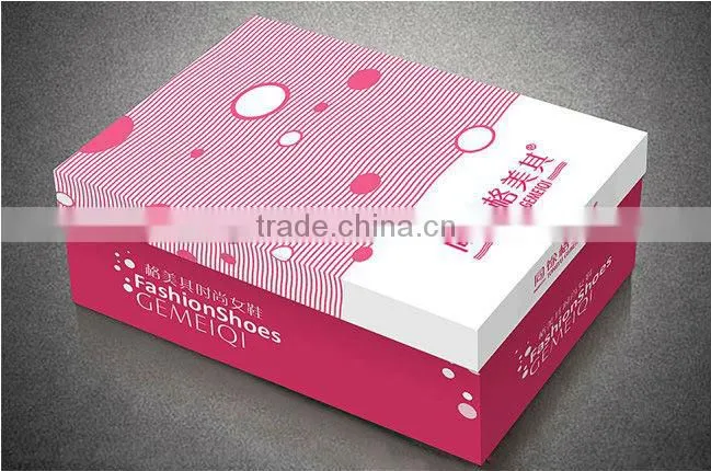 Customize packaging and printing shoe boxes for shoes packing supplier in Guangzhou China
