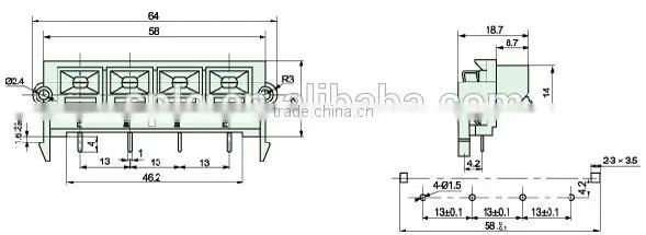 4 pin push type speaker terminal WP4-5