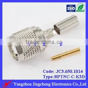 RPTNC male thread with female pin crimp for 3D-FB cable