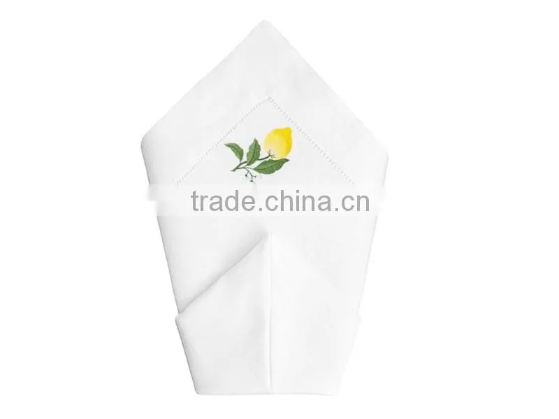hand embroidery napkin,hemstitch napkin,linen napkin