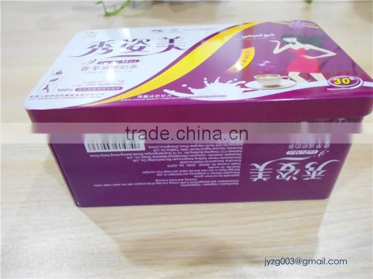 Factory directly and custom slimming coffee packaging tin box