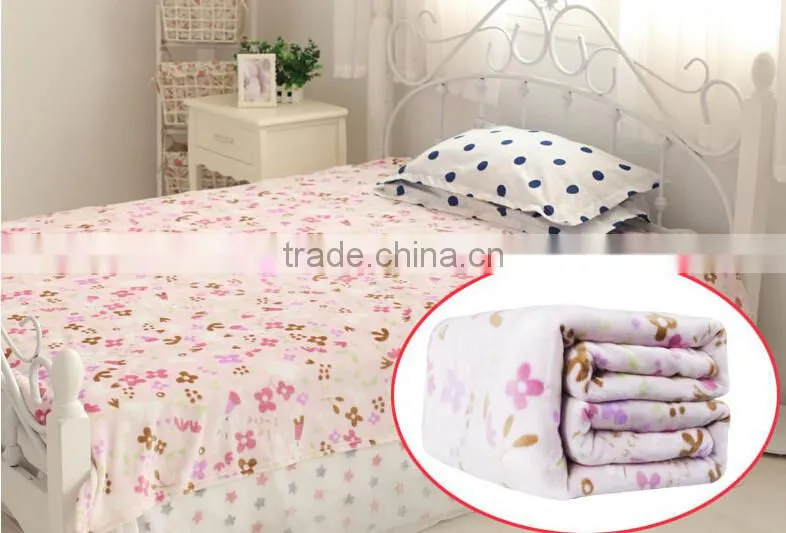 Rotary printed flannel blanket