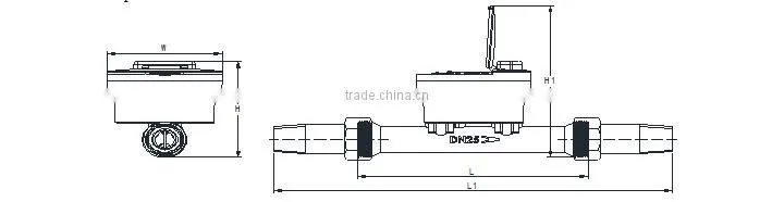 Flanged ultrasonic water meter