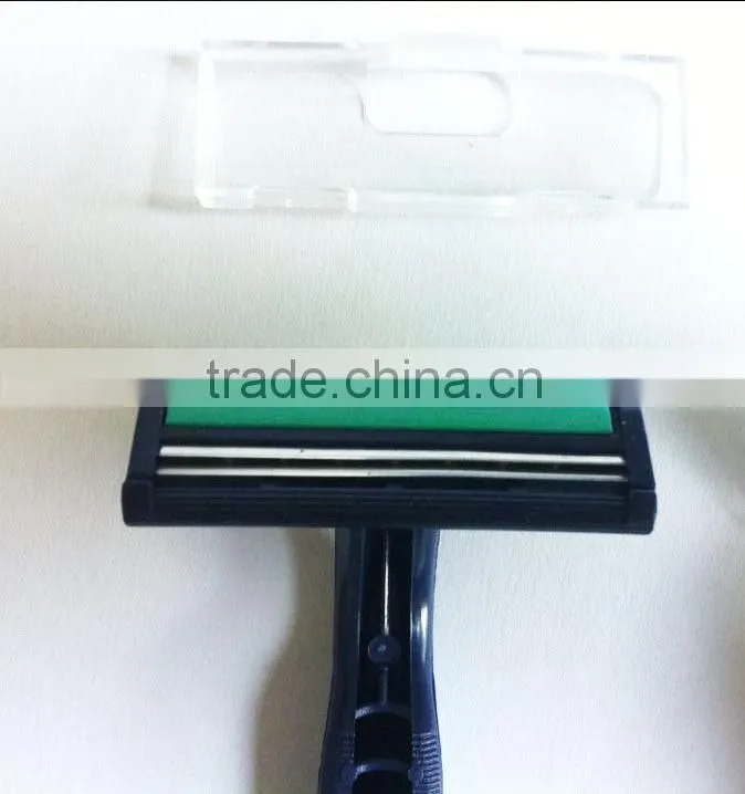 new rubber handle two blade disposable razor
