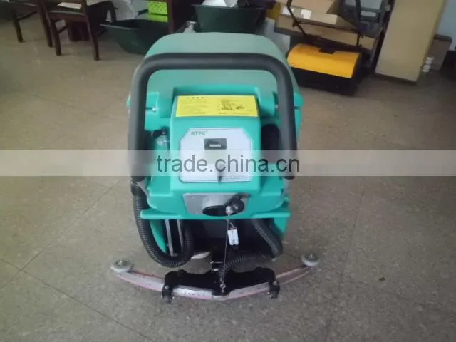 Electric floor scrubber, with double 12V 140Ah battery