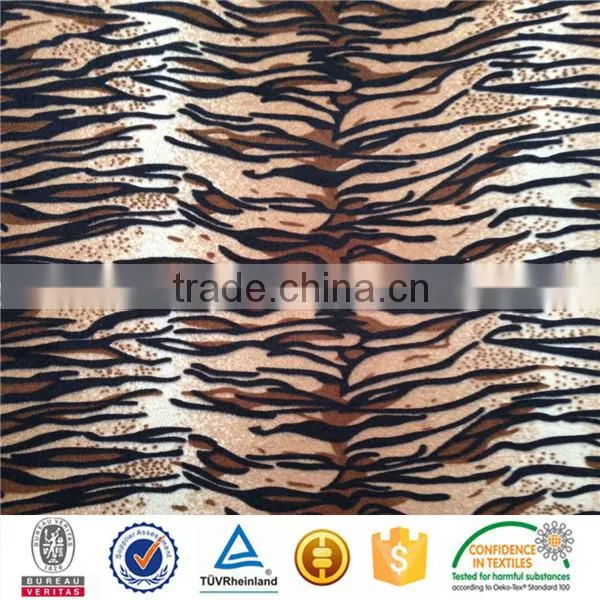 imitation rabbit hair animal print faux fur fabric for garment