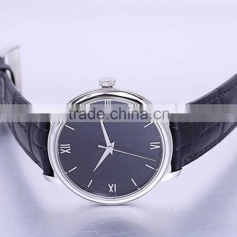 New simple leather band watches men luxury brand