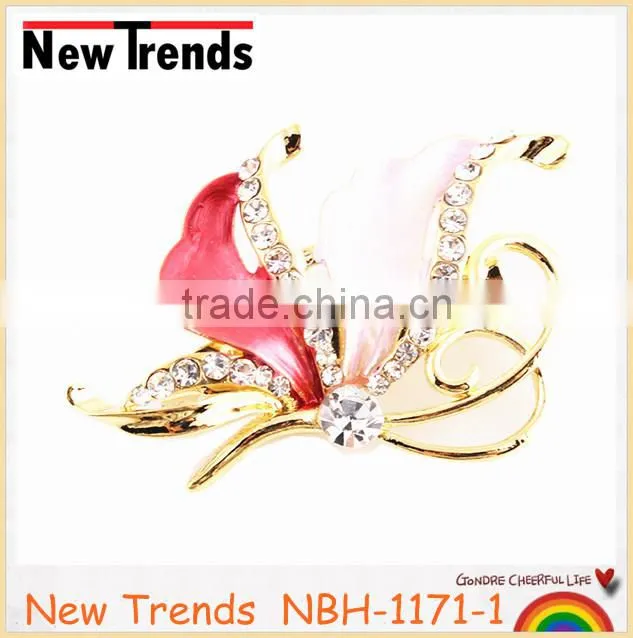 Newest fashion rhinestone Eiffel tower brooch jewelry