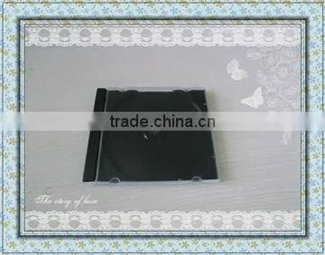 10.4mm single black tray clear CD case