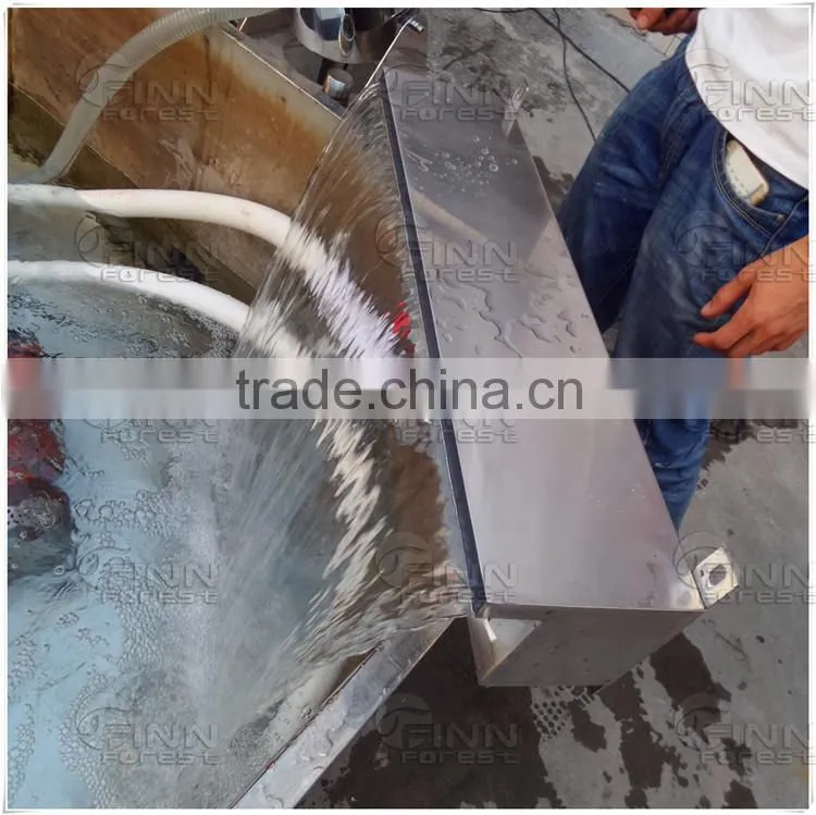 tone square garden pond water blade waterfall spillway with led light