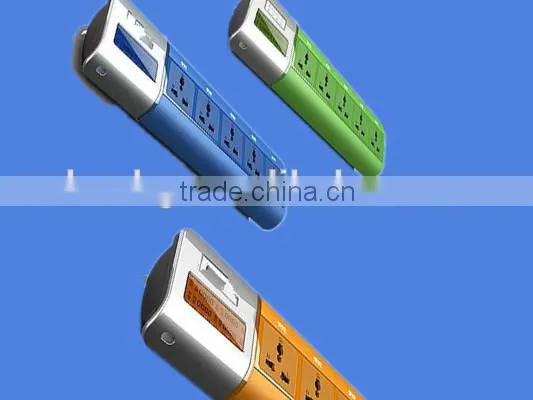 High Quality 5-Way outlet power strip Spike Protector Power Extension Block Strip 3m Cable