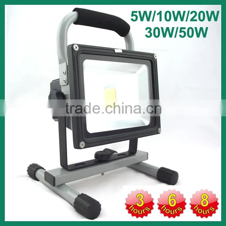 Rechargeable LED Flood Light 10W 20W, IP65 Waterproof Outdoor Handheld Portable 12V Rechargeable LED Magnetic Work Light
