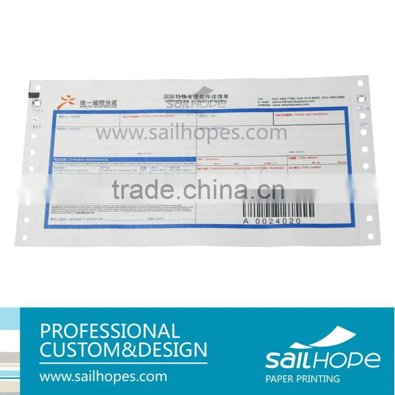 courier air consignment note printing service