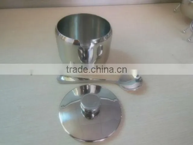 Stainless steel S/S Sugar Bowl/salt bowl/ with spoon