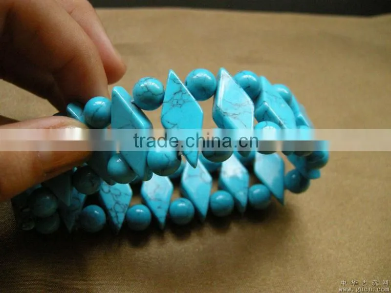 Special bone shape turquoise bracelet hot sales