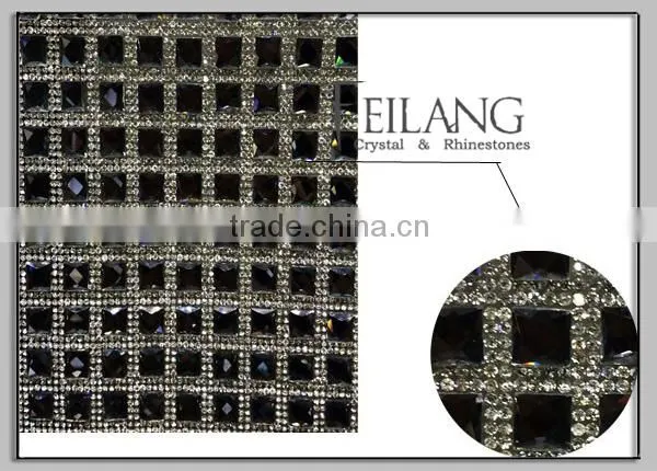 Rhinestone triming mesh for bags