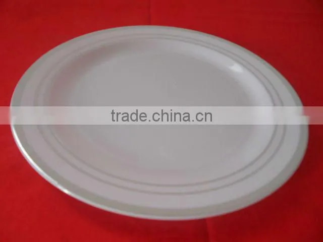Disposable plastic white tray