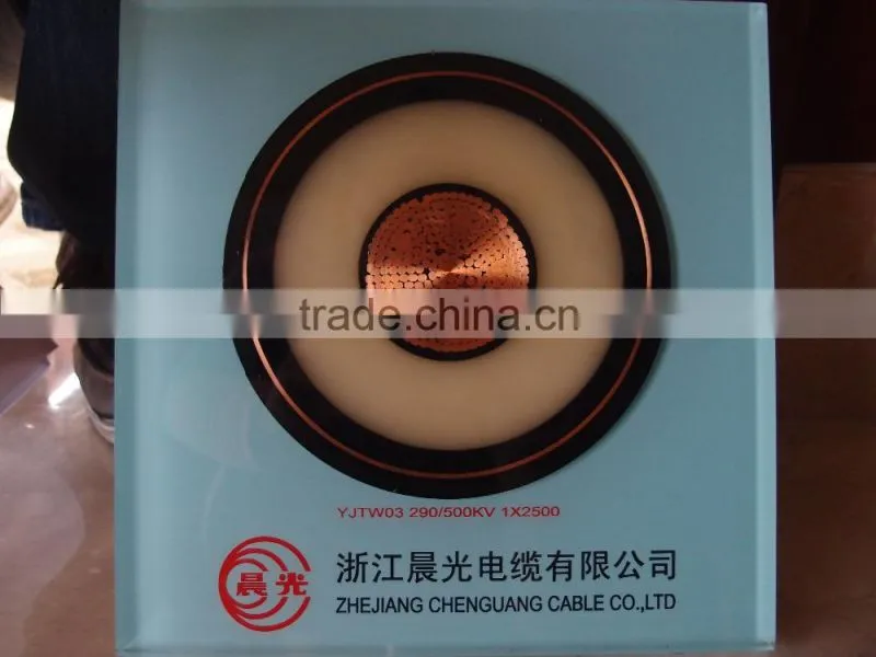 500kV Longitudinal Water-resistant Power Cable of XLPE Insulated Corrugated Aluminum-sheathing PE Sheathed Power Cable